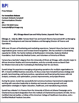BPI New Staff Press Release